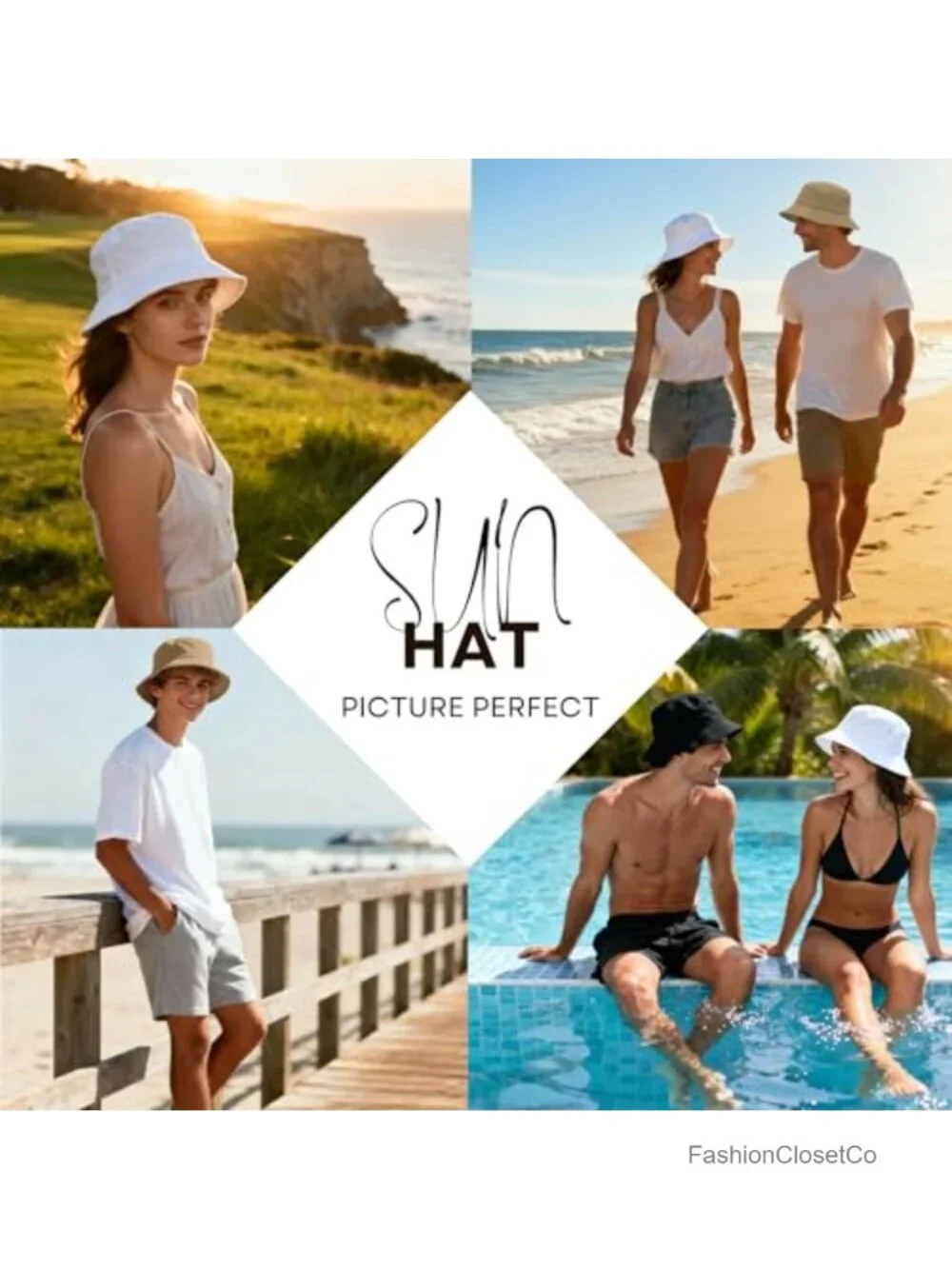 Cotton Bucket Hat – Adjustable, UPF 50+ Sun Protection, Lightweight Travel Hat